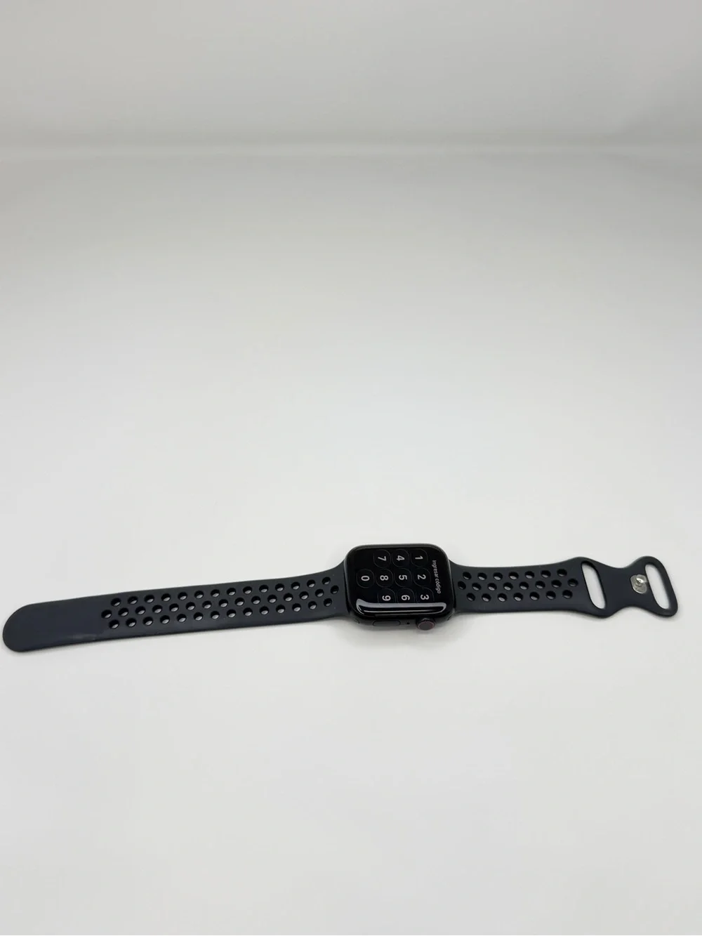 Apple Black Smartwatch with Black Perforated Sport Band